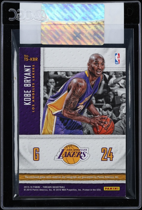2015 Panini Threads Kobe Bryant PATCH AUTO /25 #TS-KBR CGC AUTH