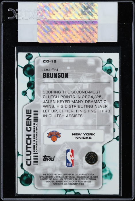 2025 Topps Chrome Clutch Gene Green Geometric Refractor Jalen Brunson /99 #CG-12 CGC AUTH