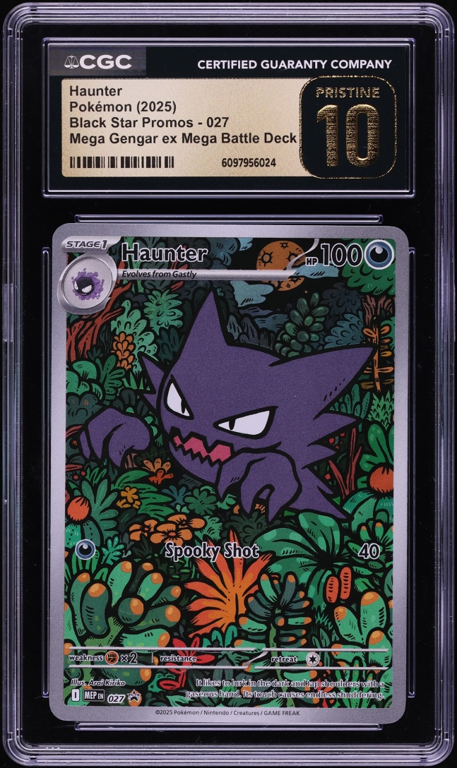 2025 Pokemon Mega Evolution Promo Mega Gengar ex Battle Deck Full Art Haunter #27 CGC 10