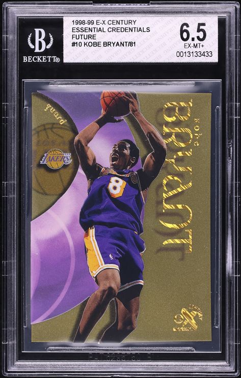 1998 Skybox E-X Century Essential Credentials Future Kobe Bryant /81 BGS 6.5