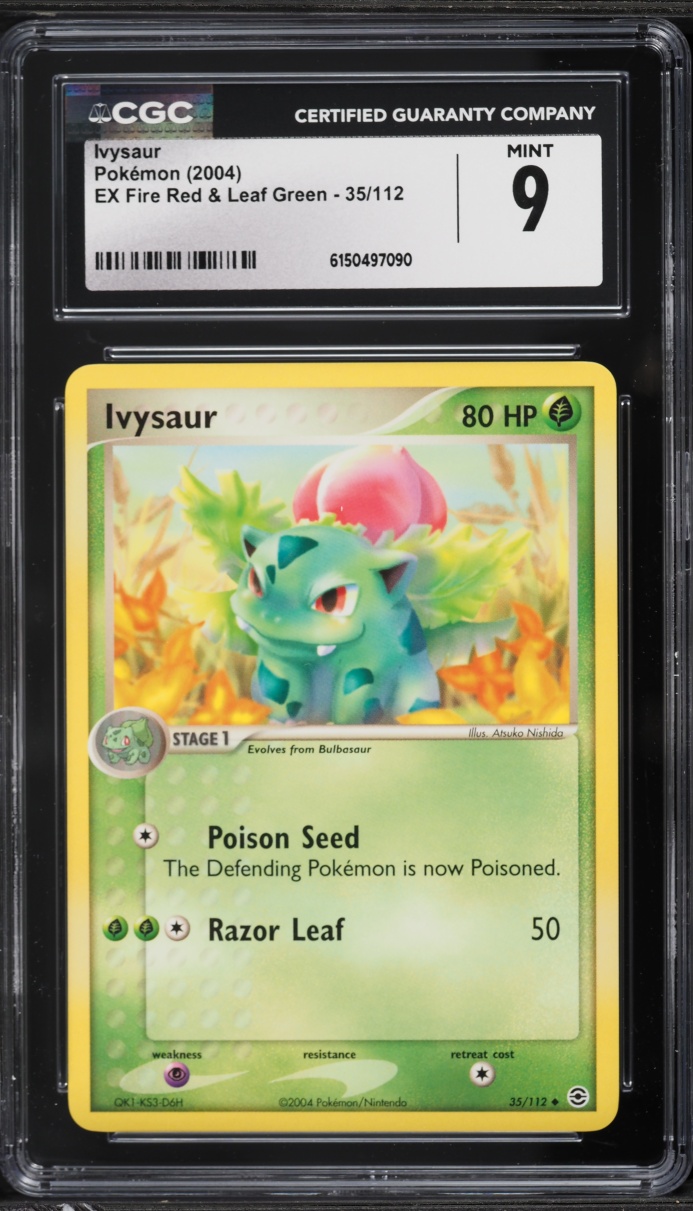 2004 Pokemon EX Fire Red & Leaf Green Ivysaur #35 CGC 9 MINT