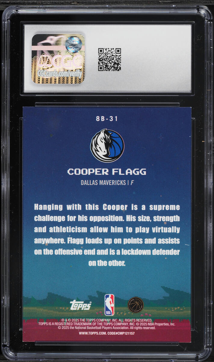 2025 Topps 8-Bit Ballers Cooper Flagg ROOKIE #8B-31 CGC 8.5 NM-MT+