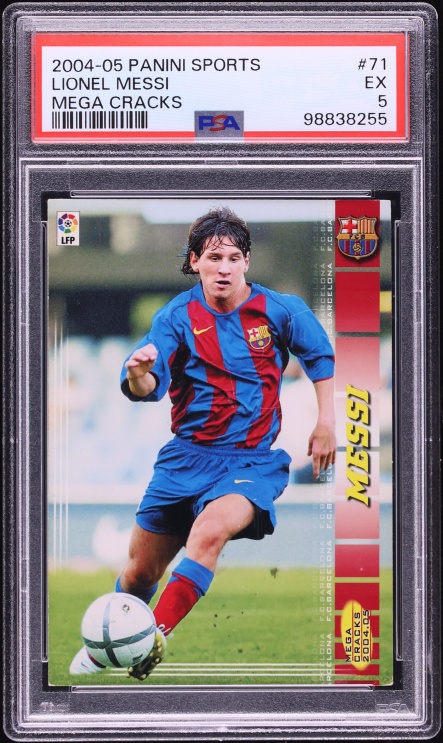 2004 Panini Sports Megacracks La Liga Lionel Messi ROOKIE #71 PSA 5 EX - Photo 1