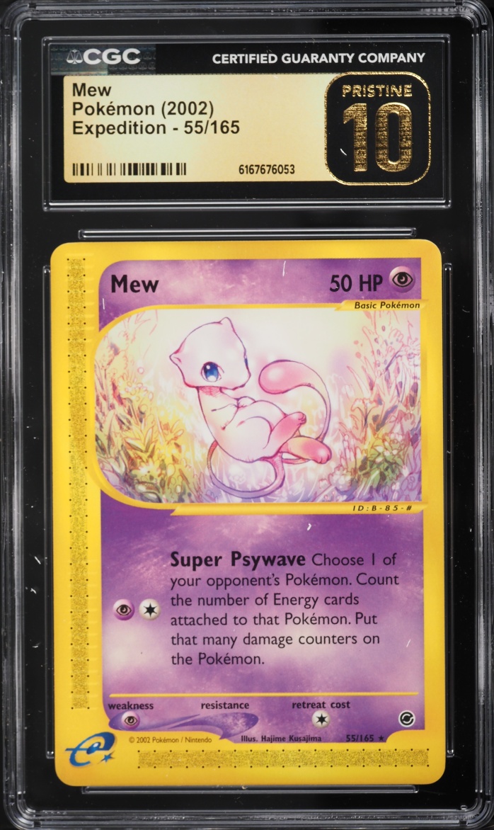 2002 Pokemon Expedition Mew #55 CGC 10 PRISTINE