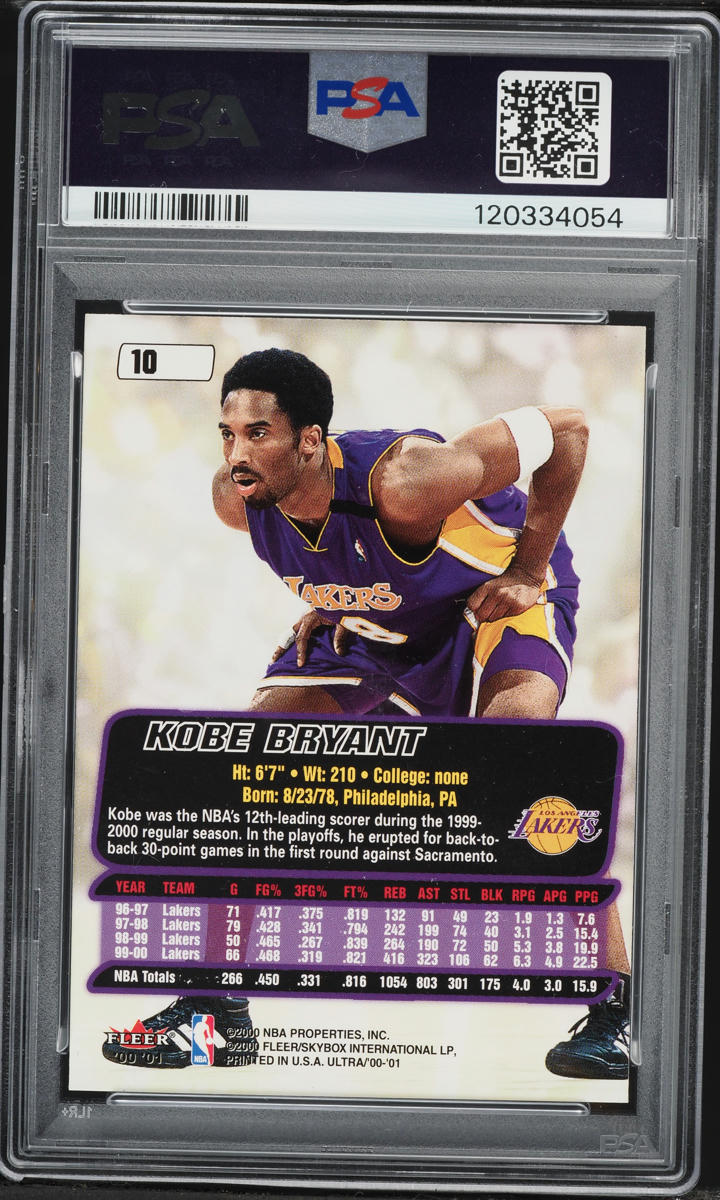 2000 Ultra Basketball Kobe Bryant #10 PSA 9 MINT