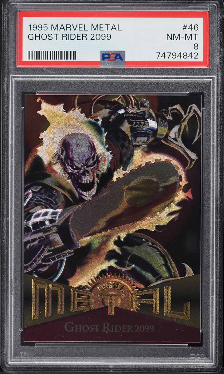 1995 Marvel Metal Ghost Rider 2099 #46 PSA 8 NM-MT on Fanatics Collect