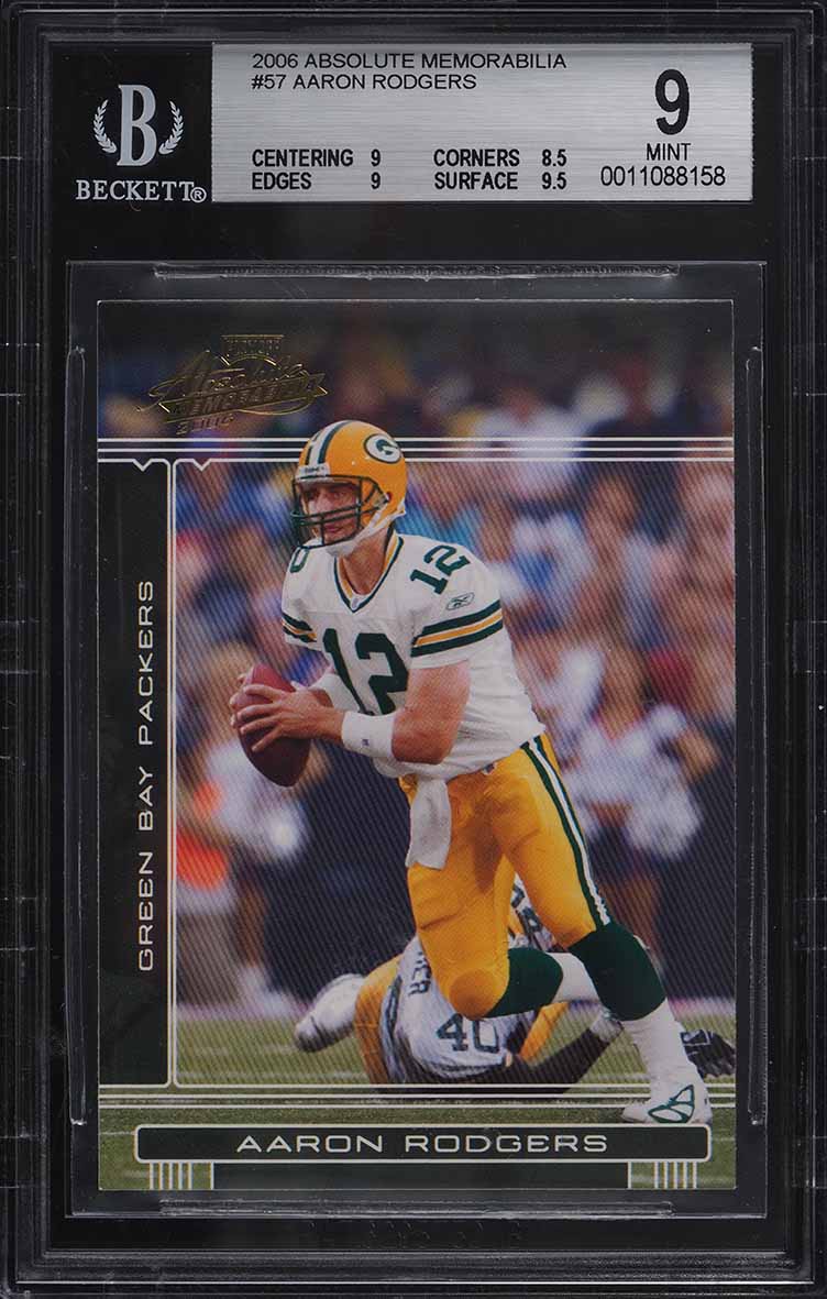2006 Absolute Memorabilia Aaron Rodgers #57 BGS 9 MINT