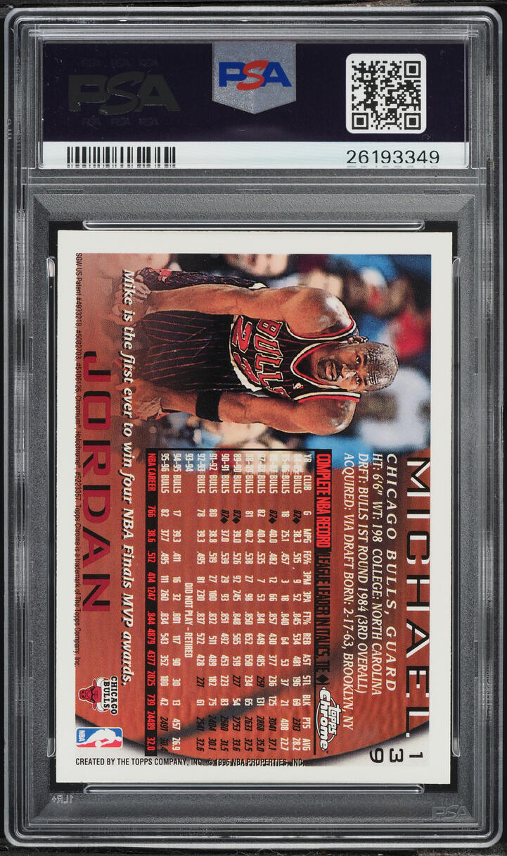 1996 Topps Chrome Michael Jordan #139 PSA 10 GEM MINT