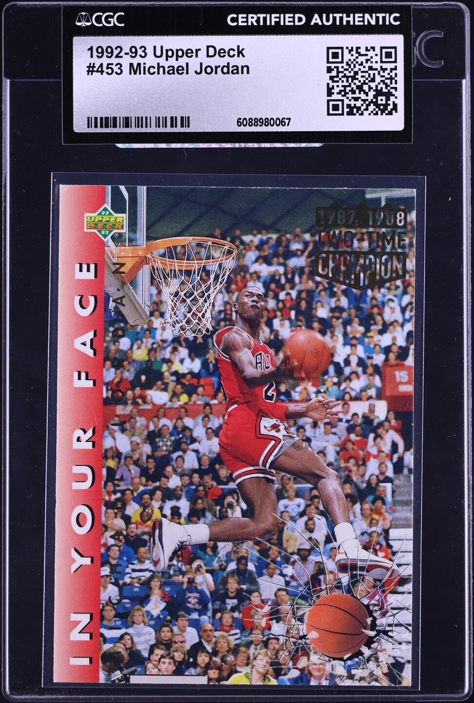 1992 Upper Deck Basketball Michael Jordan #453 CGC AUTH