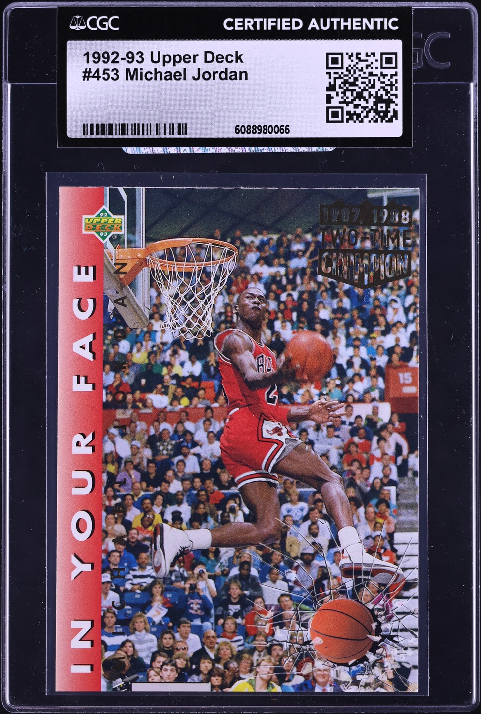 1992 Upper Deck Basketball Michael Jordan #453 CGC AUTH