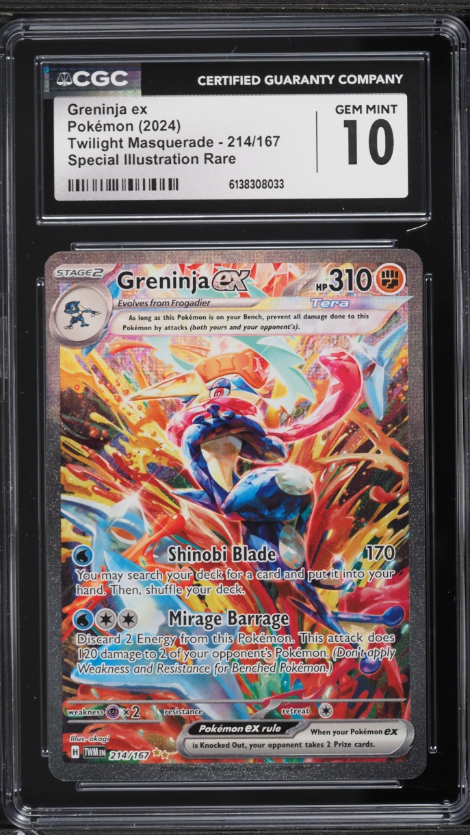 2024 Pokemon Scarlet & Violet Twilight Masquerade SIR Greninja EX #214 CGC 10 GEM MINT