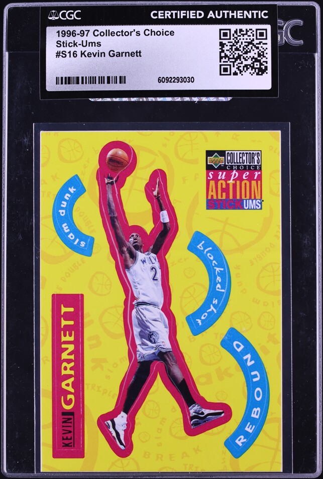 1996 Finest Basketball Kevin Garnett #205 PSA 9 MINT on Fanatics