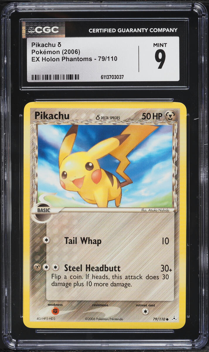 2006 Pokemon EX Holon Phantoms Pikachu #79 CGC 9 MINT