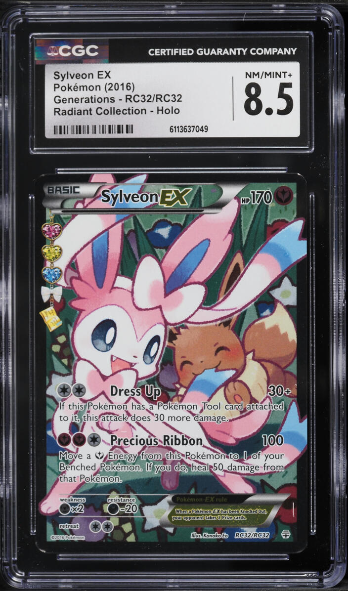 2016 Pokemon XY Generations Radiant Collection Alt Art Sylveon EX #RC32 CGC 8.5 NM-MT+