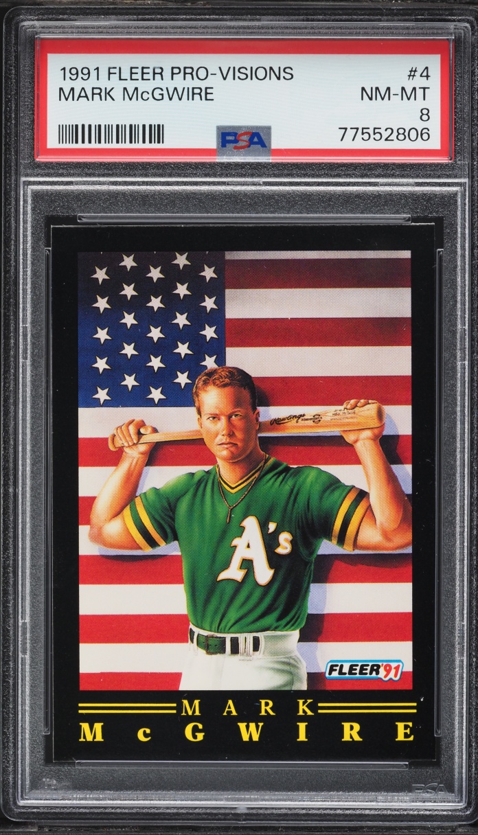 1991 Fleer Pro-Visions Mark McGwire #4 PSA 8 NM-MT