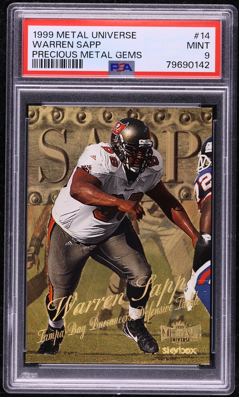 1999 Metal Universe Precious Metal Gems PMG Warren Sapp /50 #14 PSA 9 MINT