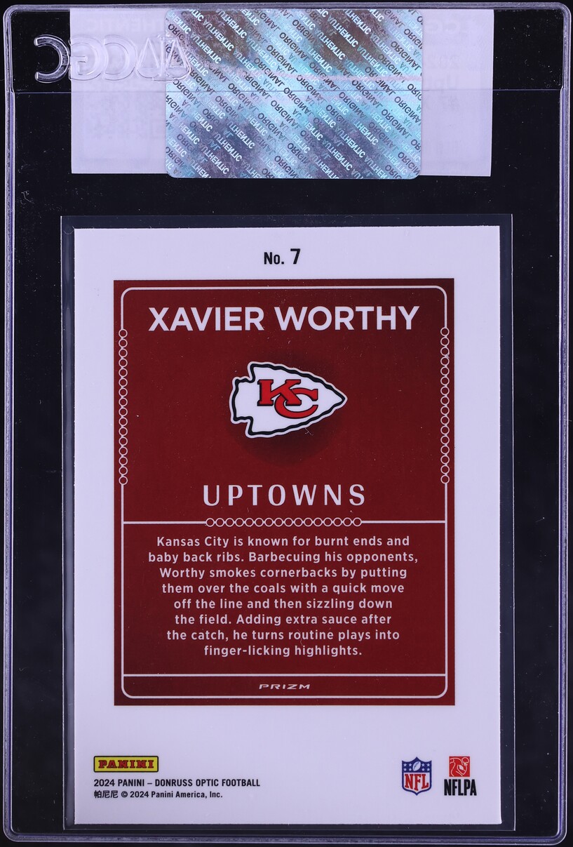 2024 Donruss Optic Uptowns Xavier Worthy ROOKIE #7 CGC AUTH