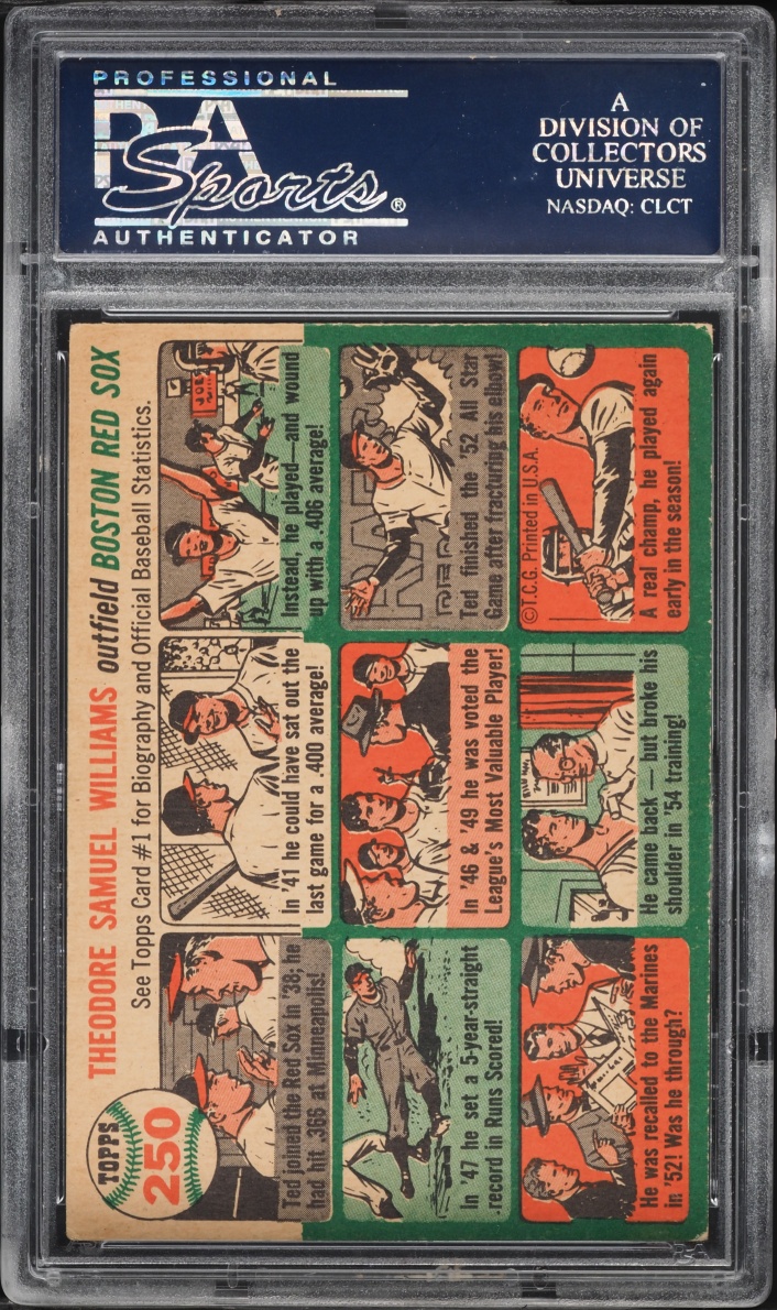 1954 Topps Ted Williams #250 PSA 4 VGEX