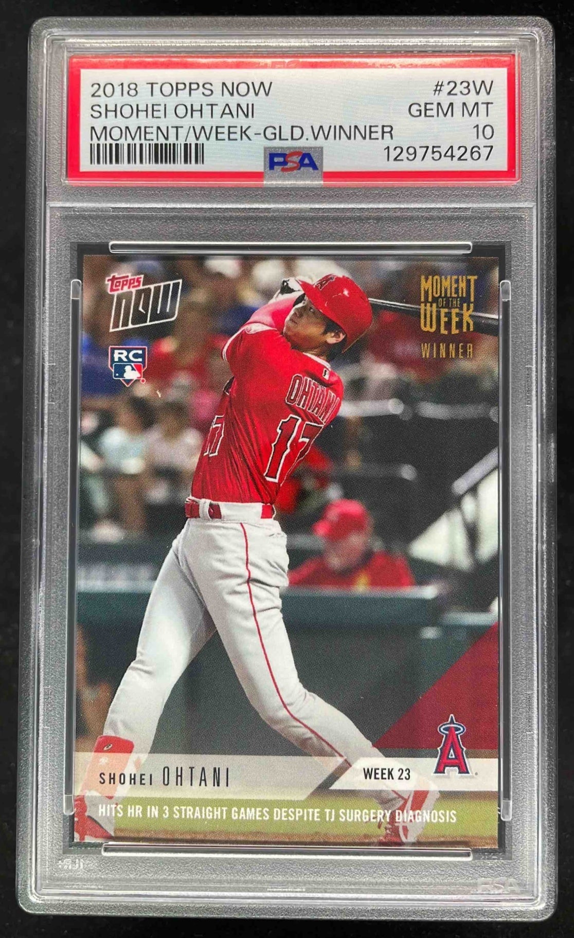2018 Topps Now Shohei Ohtani ROOKIE #136 PSA 10 GEM MINT on