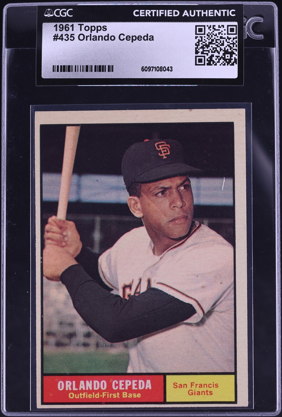 1961 Topps Orlando Cepeda #435 CGC AUTH