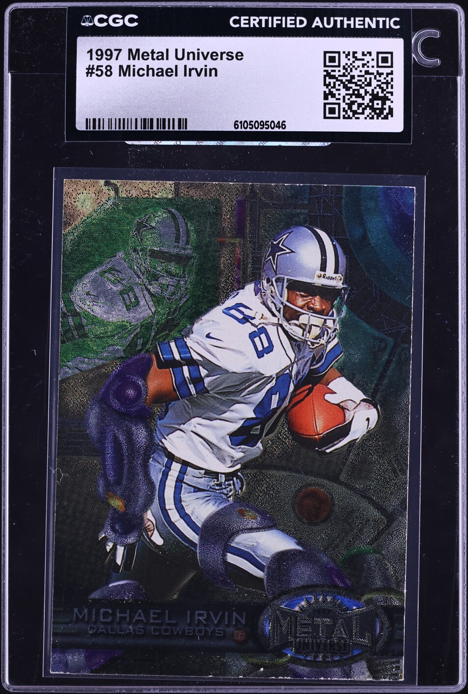 1997 Metal Universe Michael Irvin #58 CGC AUTH
