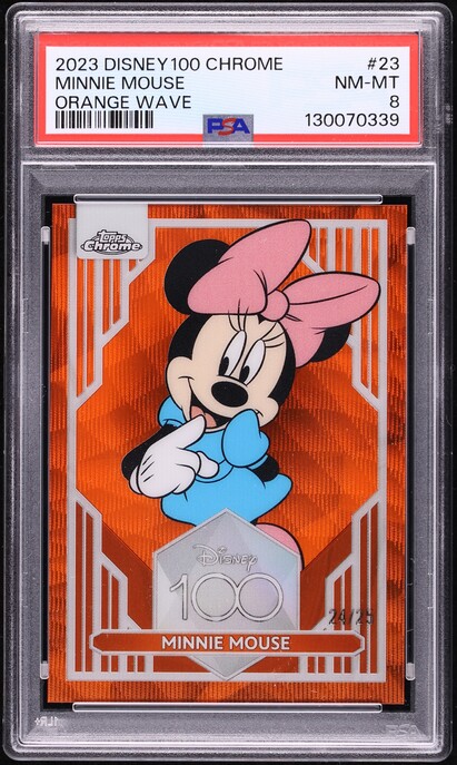 2024 Topps Chrome Disney Black Wave Minnie Mouse 1/10 #2 PSA 9