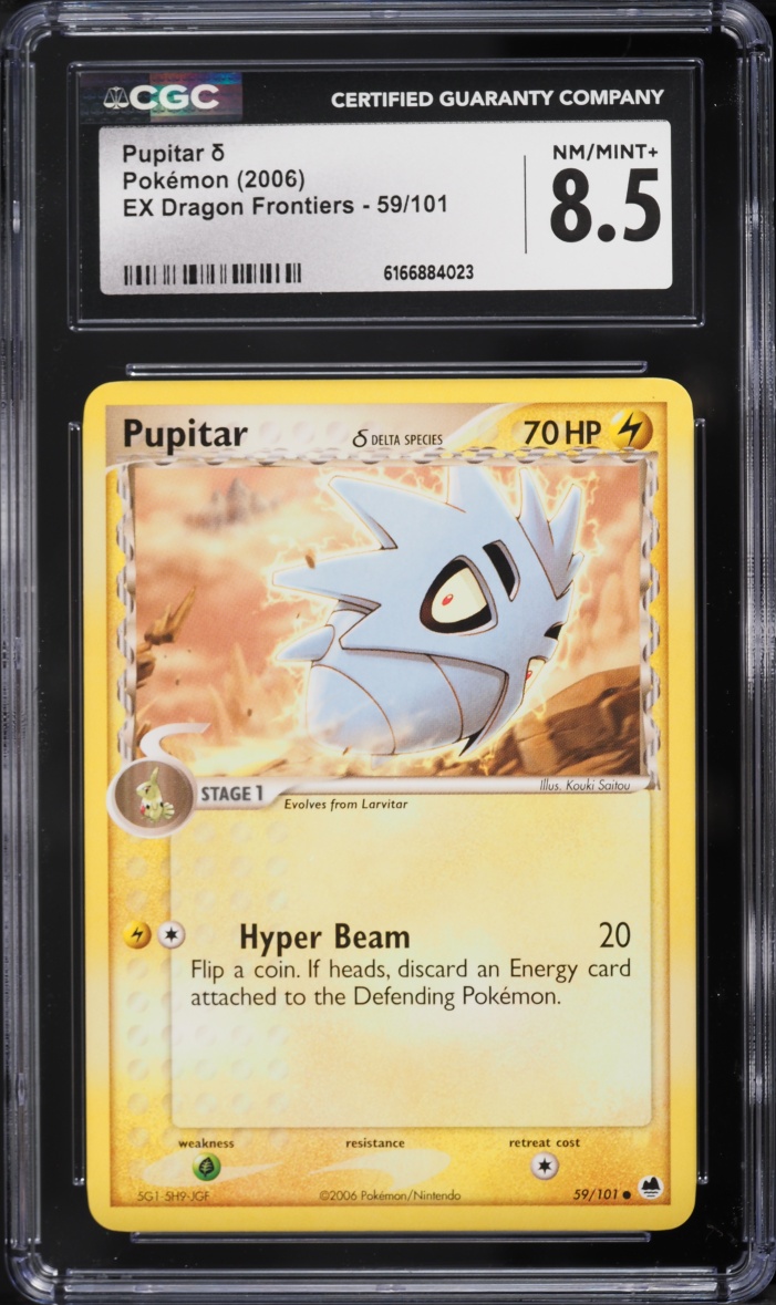2006 Pokemon EX Dragon Frontiers Pupitar #59 CGC 8.5 NM-MT+