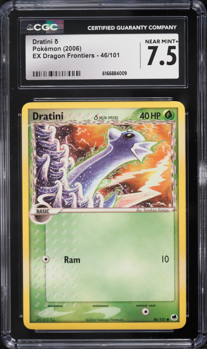 2006 Pokemon EX Dragon Frontiers Dratini #46 CGC 7.5 NRMT+