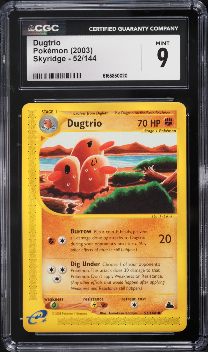 2003 Pokemon Skyridge Dugtrio #52 CGC 9 MINT
