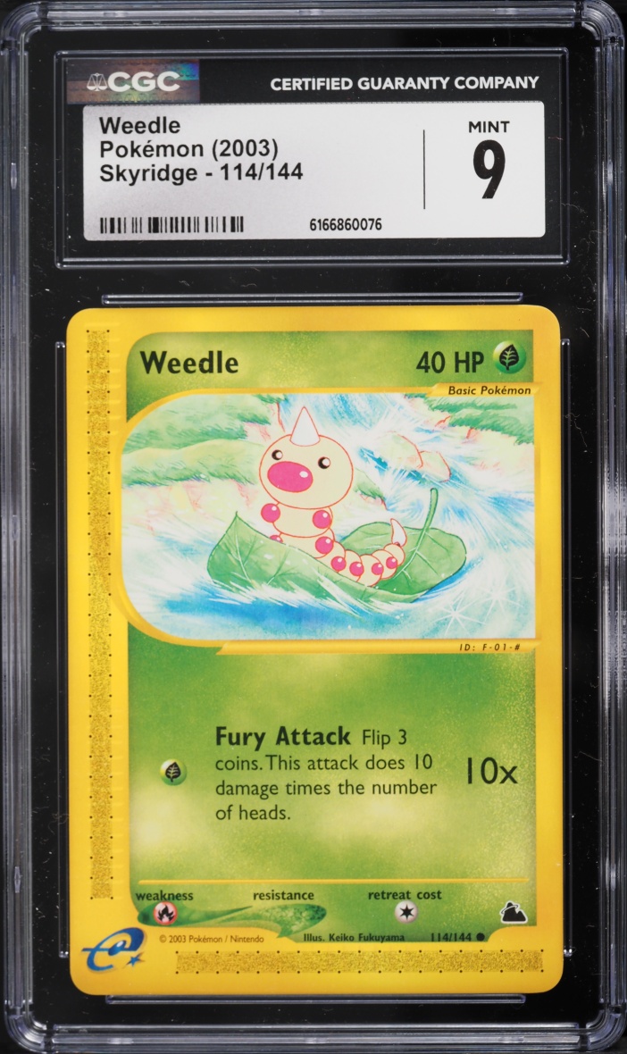 2003 Pokemon Skyridge Weedle #114 CGC 9 MINT