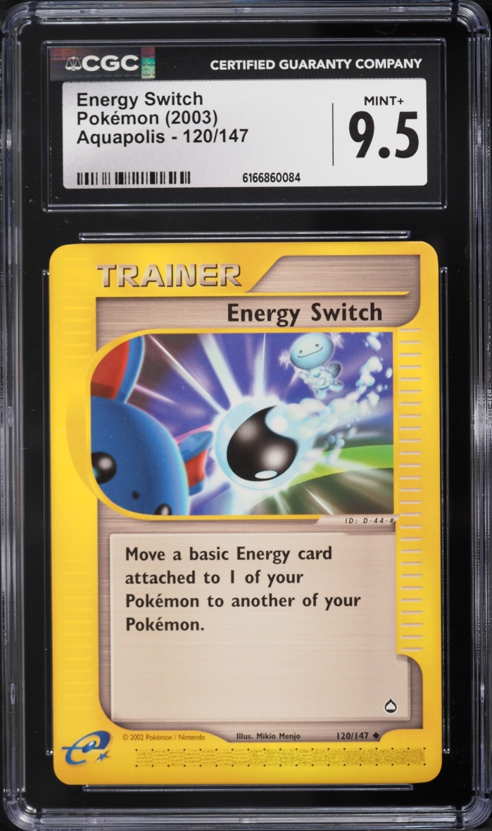 2003 Pokemon Aquapolis Energy Switch #120 CGC 9.5 MINT+