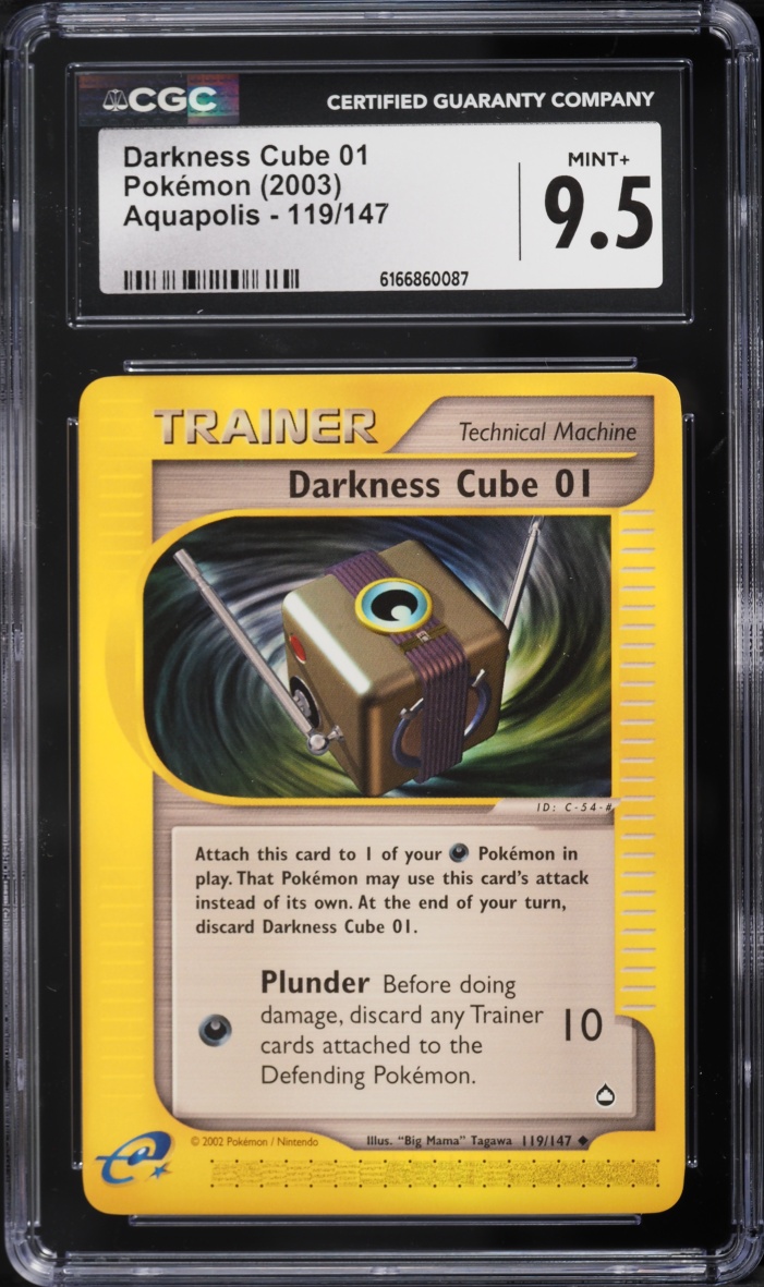 2003 Pokemon Aquapolis Darkness Cube 01 #119 CGC 9.5 MINT+