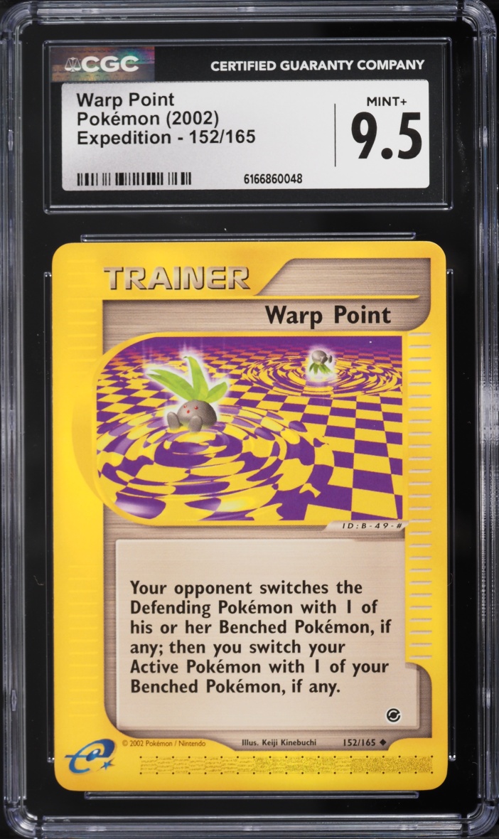 2002 Pokemon Expedition Base Set Warp Point #152 CGC 9.5 MINT+