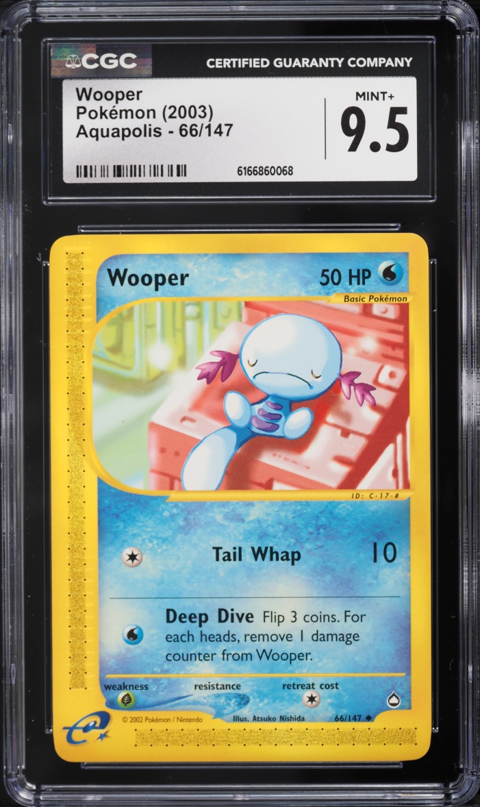 2003 Pokemon Aquapolis Wooper #66 CGC 9.5 MINT+
