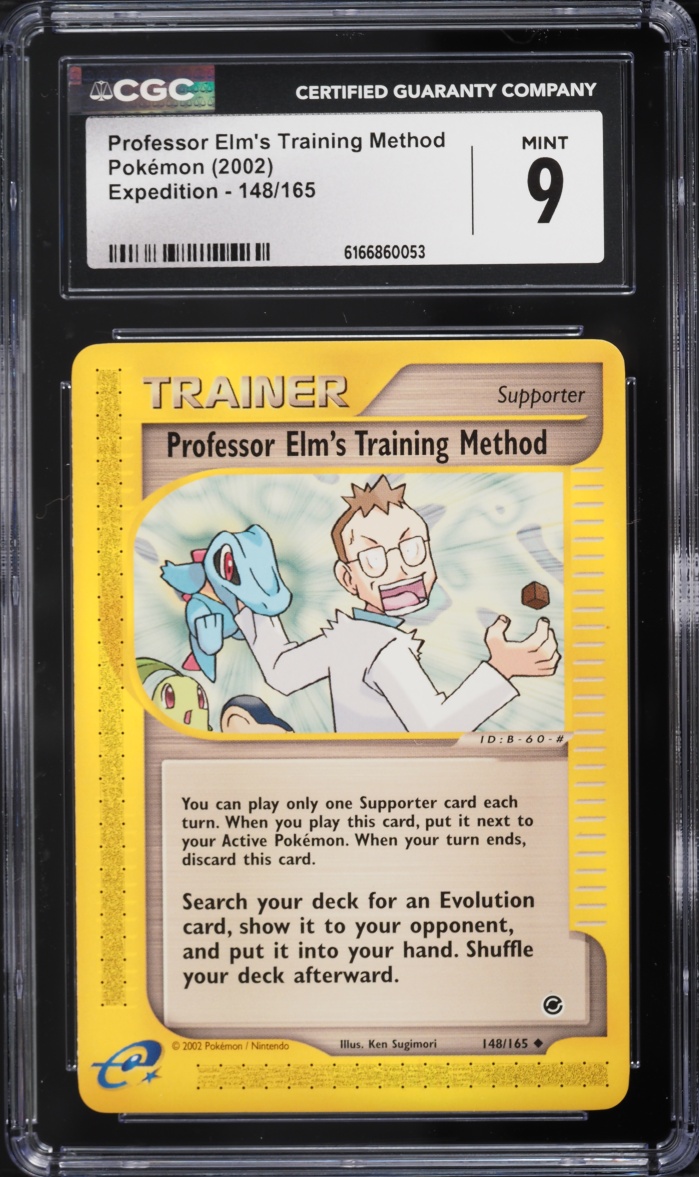 2002 Pokemon Expedition Professor Elm's Training Method #148 CGC 9 MINT