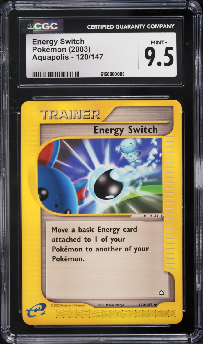 2003 Pokemon Aquapolis Energy Switch #120 CGC 9.5 MINT+