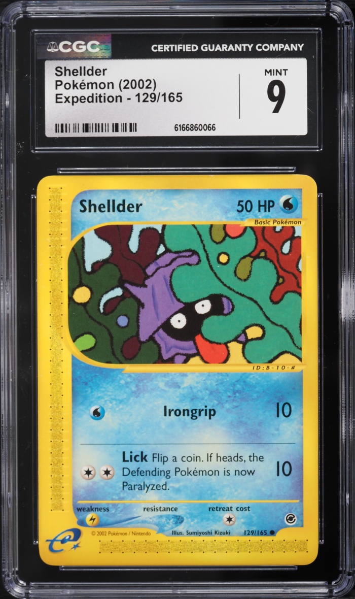 2002 Pokemon Expedition Shellder #129 CGC 9 MINT