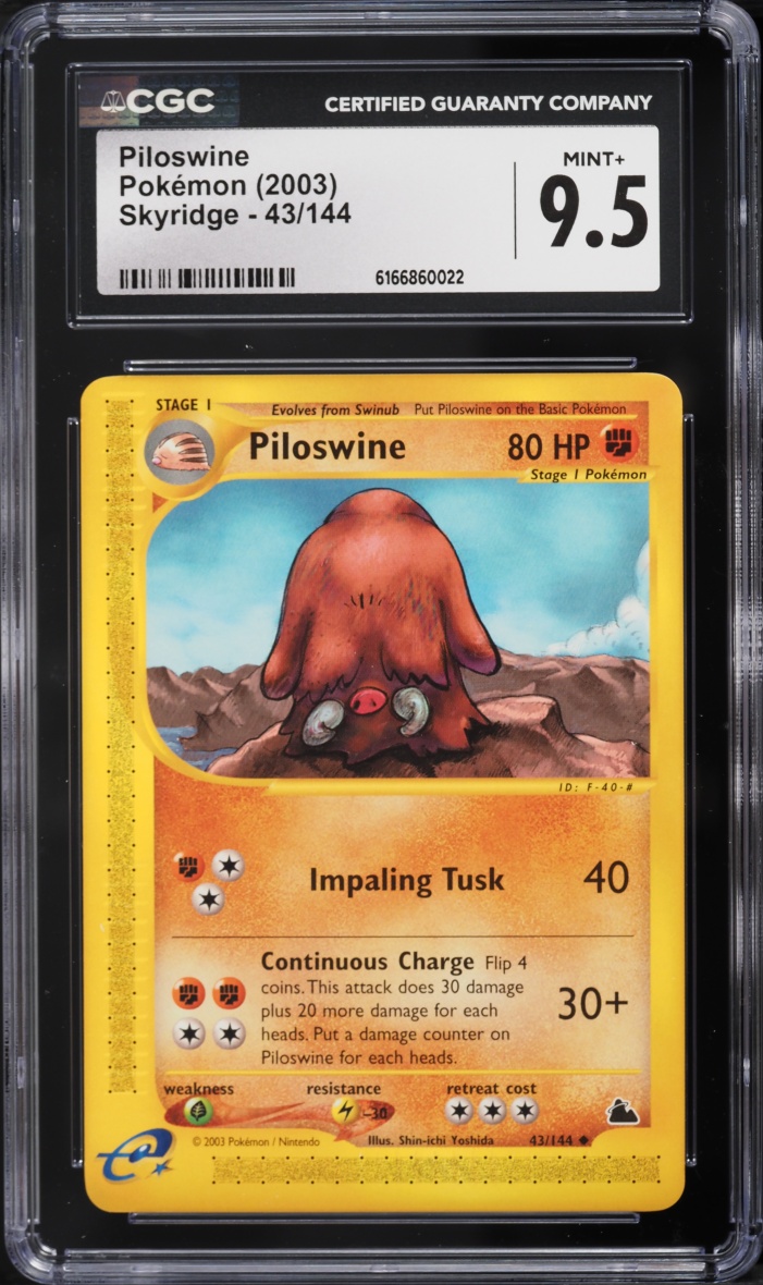 2003 Pokemon Skyridge Piloswine #43 CGC 9.5 MINT+
