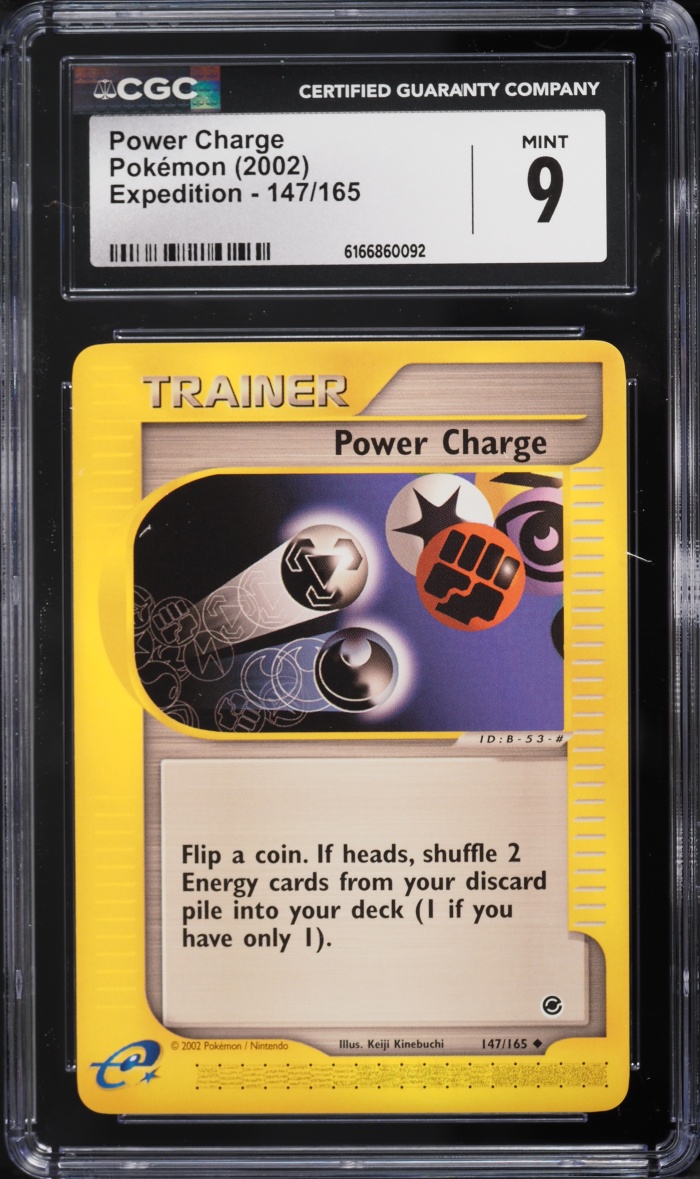 2002 Pokemon Expedition Base Set Power Charge #147 CGC 9 MINT