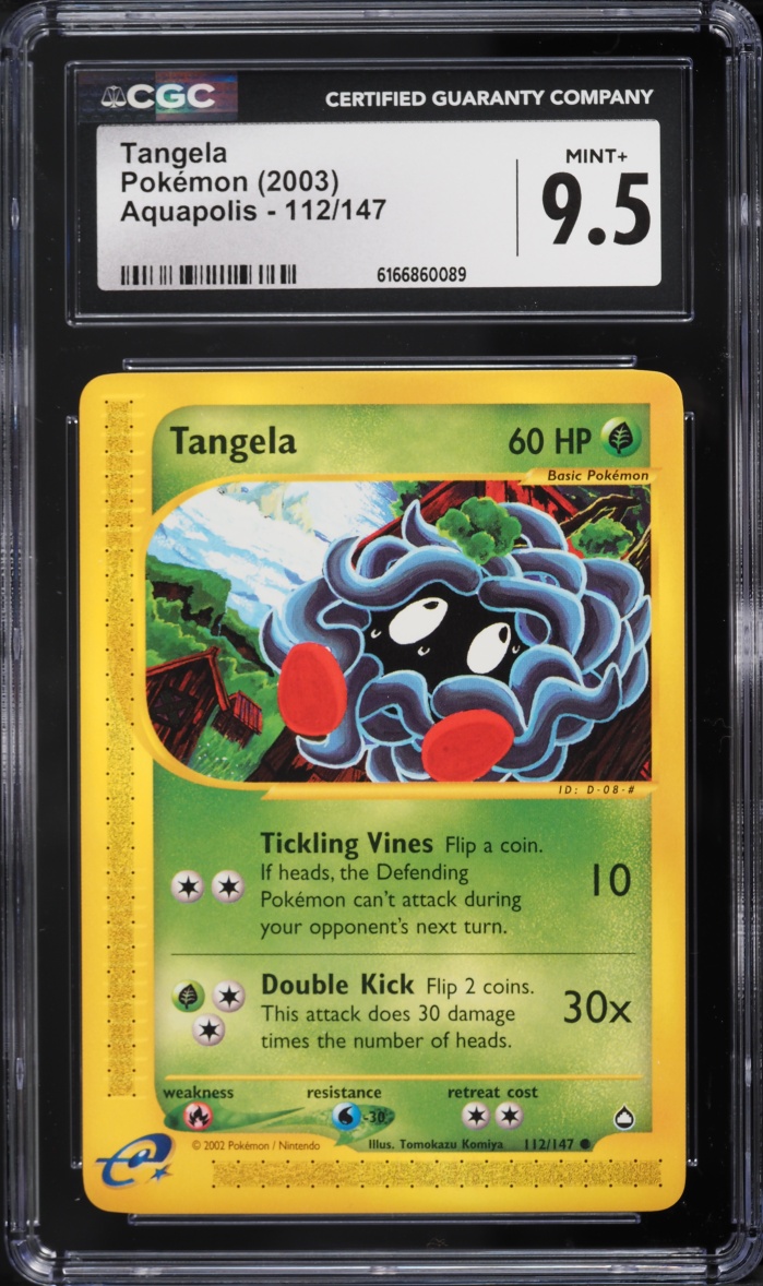 2003 Pokemon Aquapolis Tangela #112 CGC 9.5 MINT+