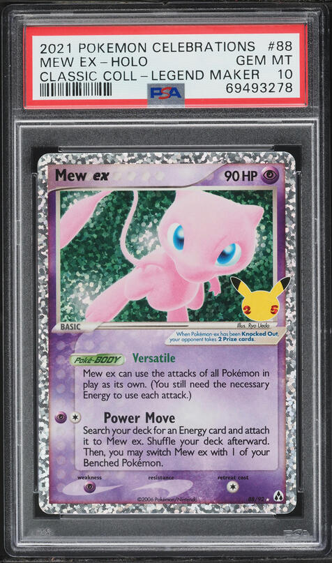 2021 Pokemon Japanese 25th Anniversary Promo Holo Mew ex #14 PSA