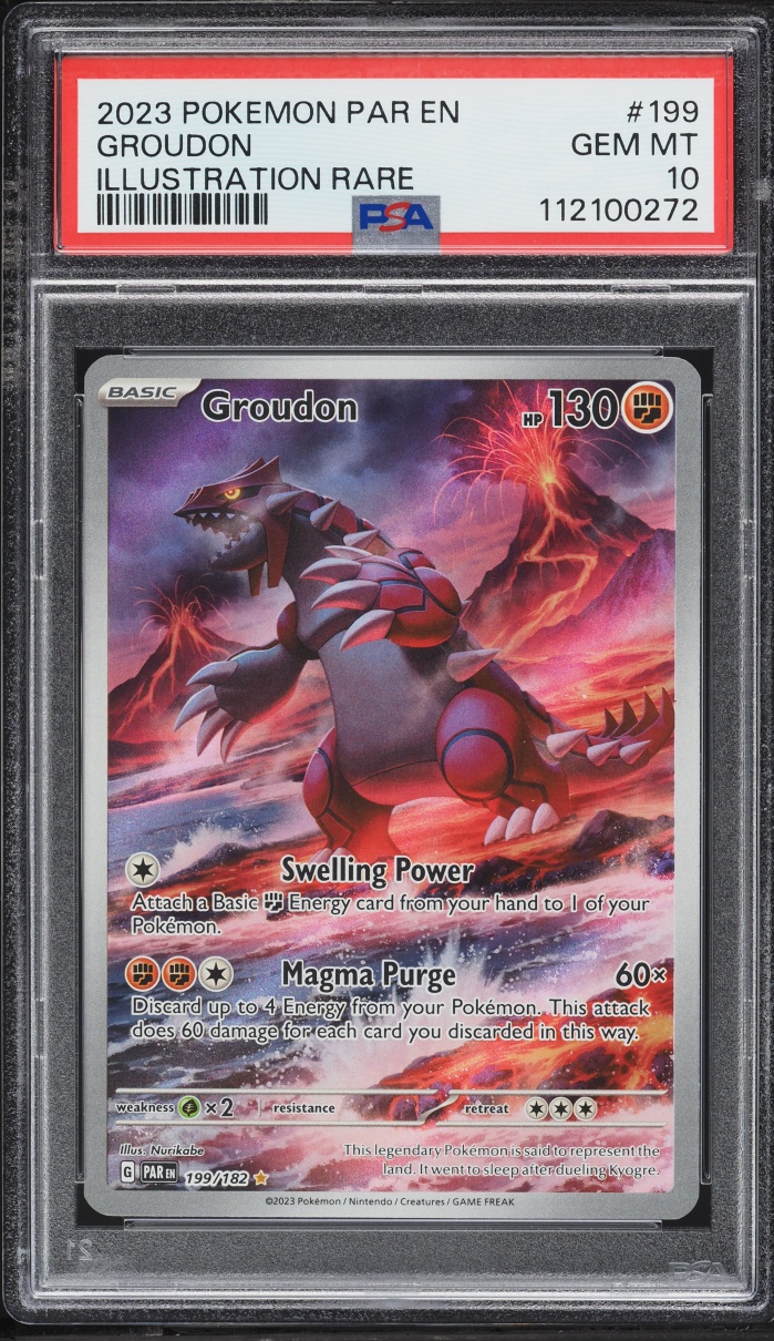 2023 Pokemon Scarlet & Violet Paradox Rift IR Groudon #199 PSA 10 GEM MINT