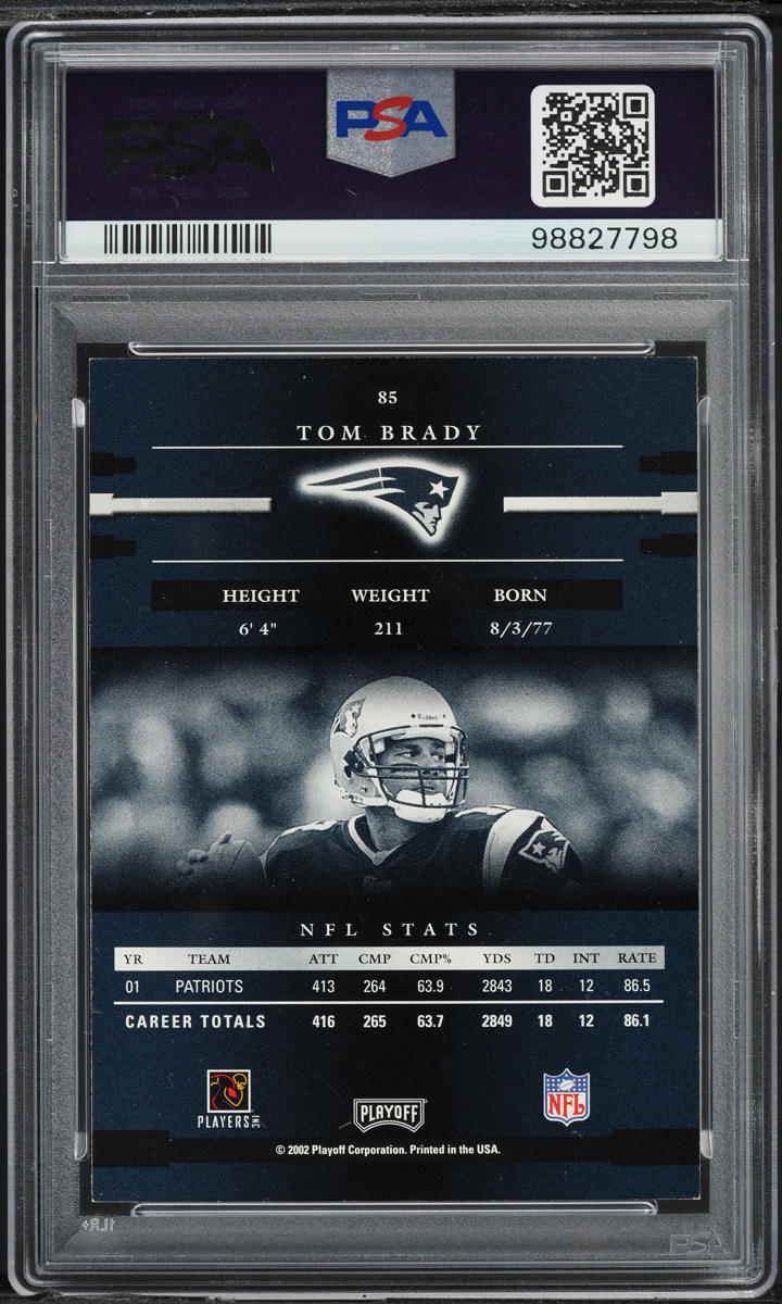 2002 Playoff Prestige Tom Brady #85 PSA 6 EXMT