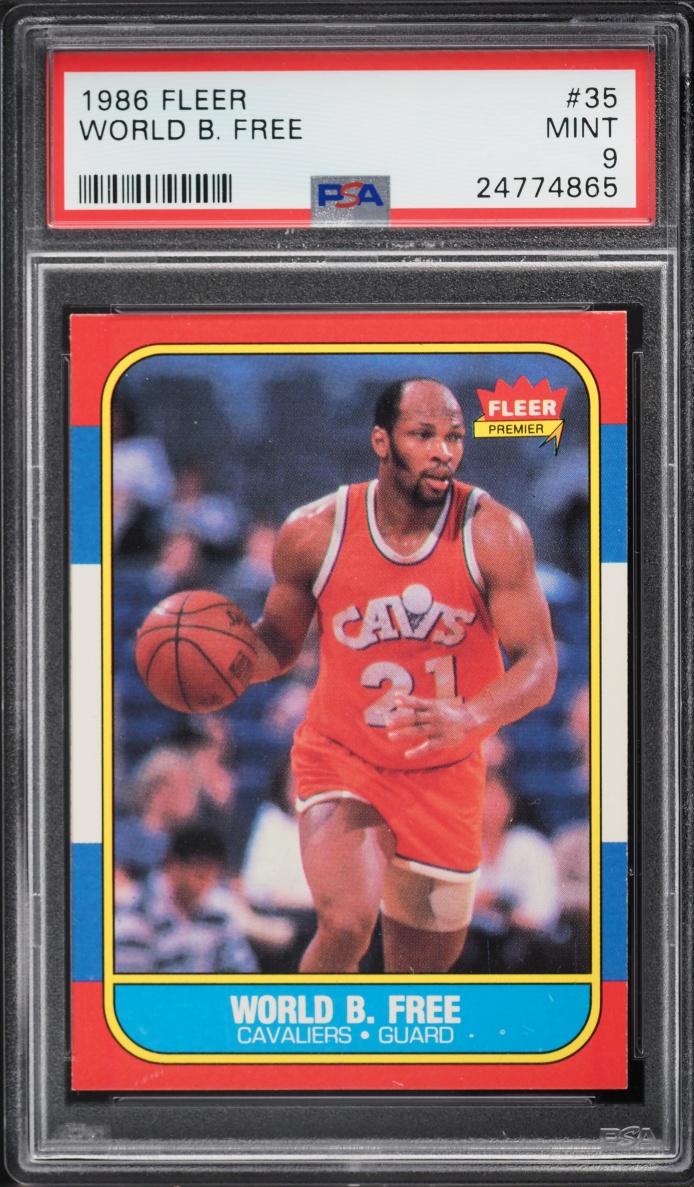 1986 Fleer Basketball World B. Free #35 PSA 9 MINT
