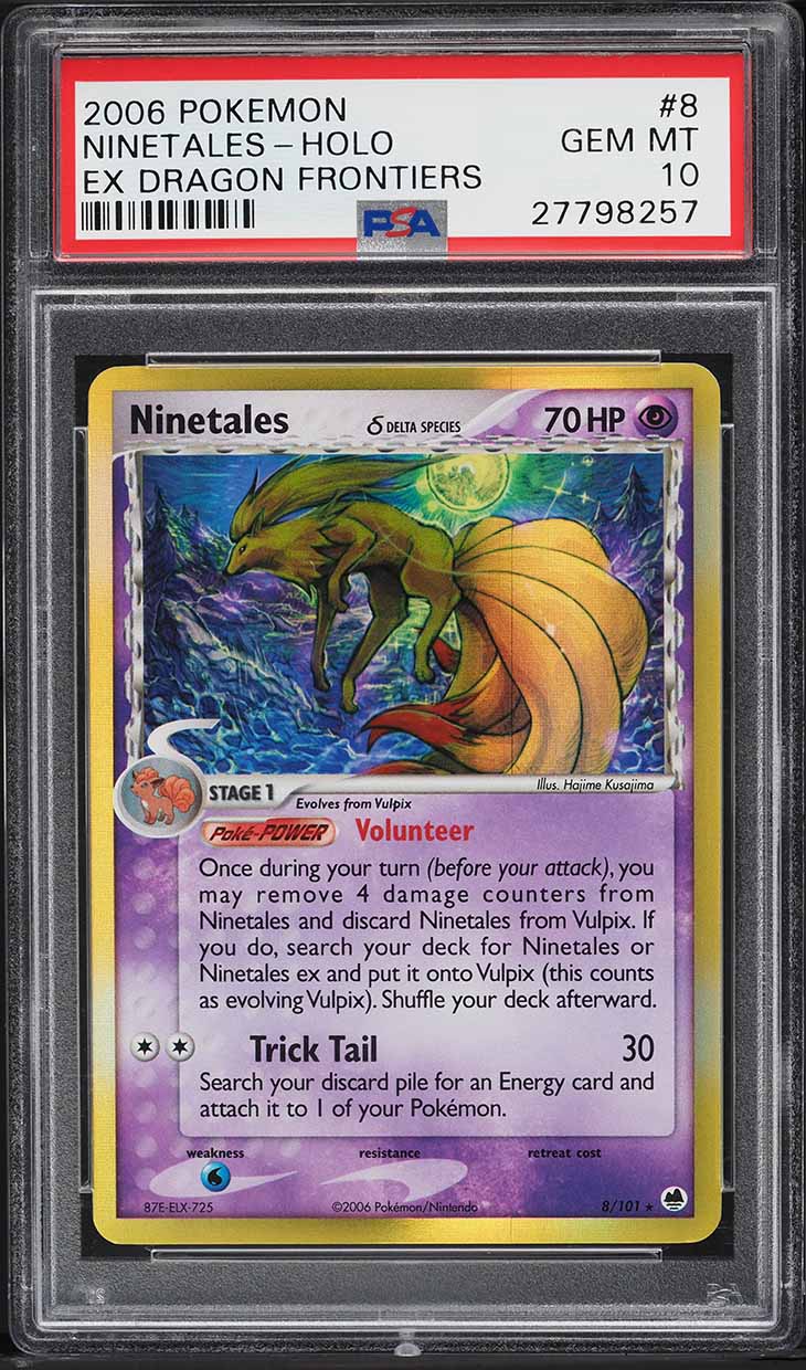 2006 Pokemon EX Dragon Frontiers Holo Ninetales #8 PSA 10 GEM MINT