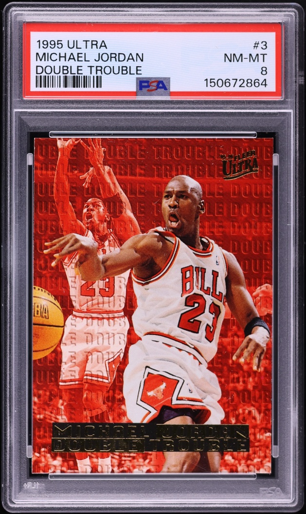 1995 Ultra Double Trouble Michael Jordan #3 PSA 8 NM-MT
