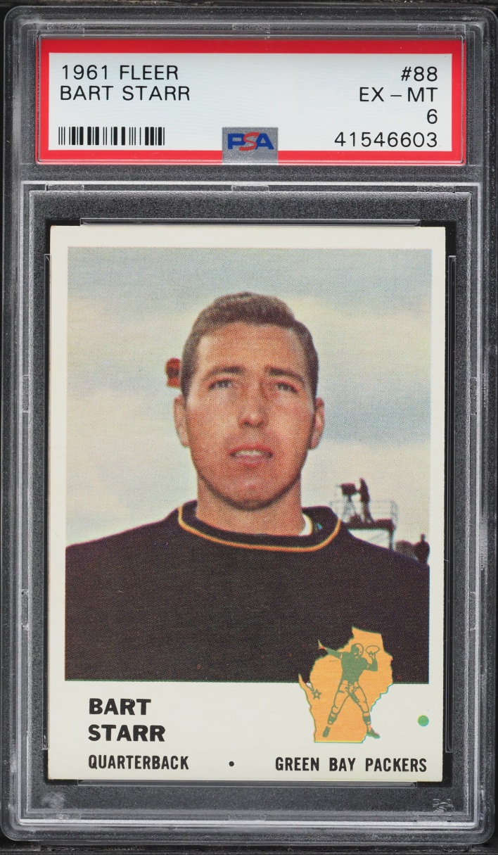 1961 Fleer Football Bart Starr #88 PSA 6 EXMT