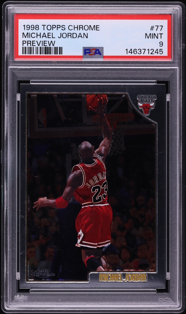 1998 Topps Chrome Preview Michael Jordan #77 PSA 9 MINT