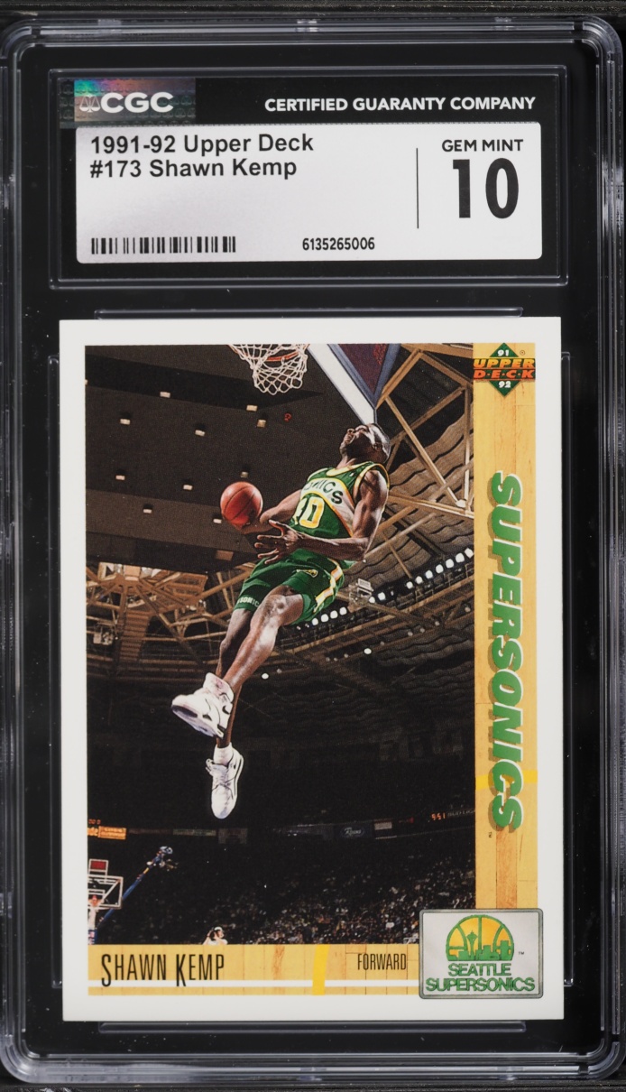 1991 Upper Deck Basketball Shawn Kemp #173 CGC 10 GEM MINT