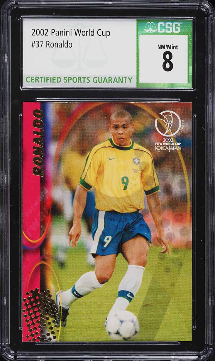 2002 Panini World Cup Ronaldo #37 CSG 8 NM-MT